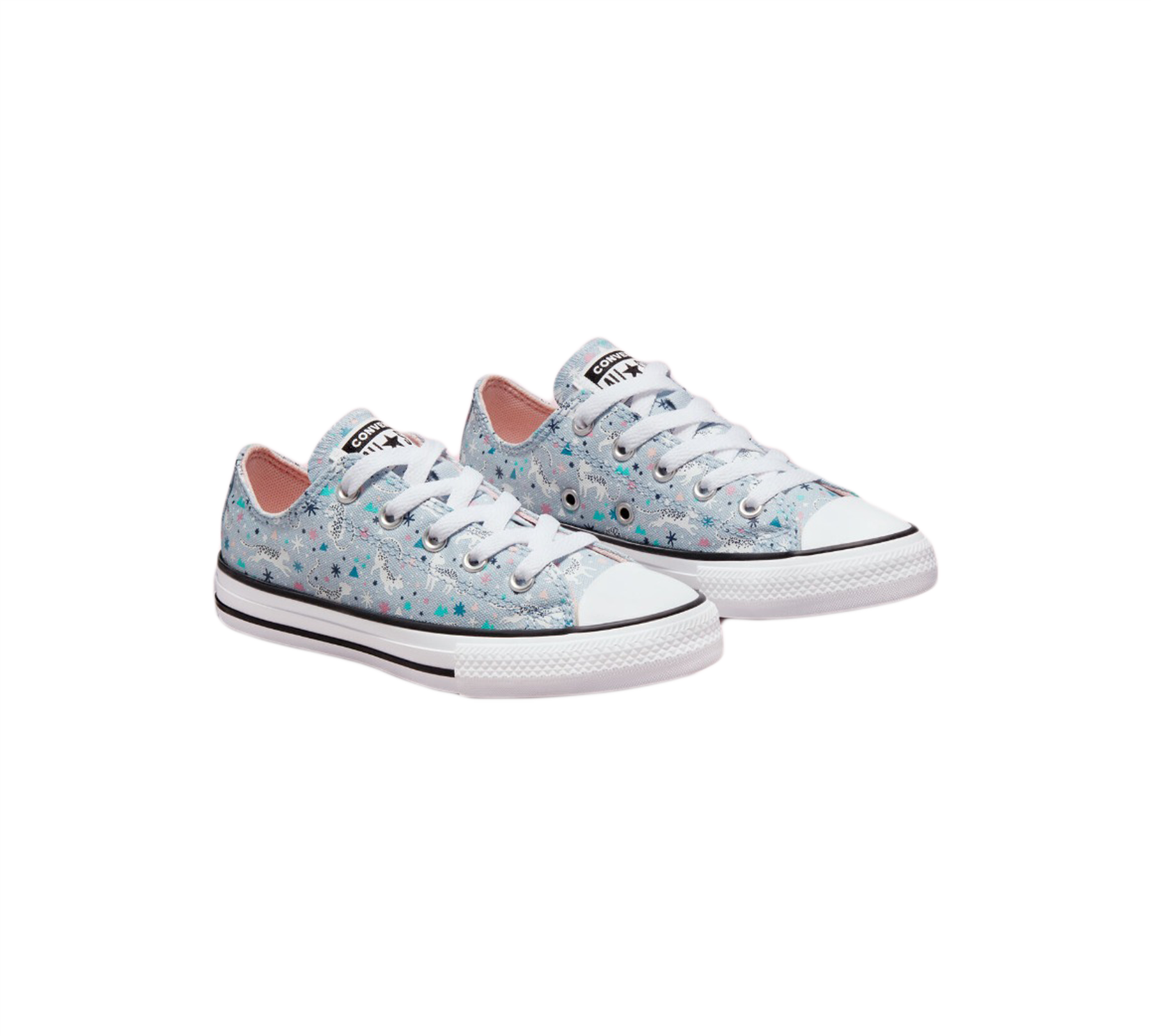 Converse Snowy Chuck Taylor Junior All Star Shoes Blue - UK 10-13/1-5.5