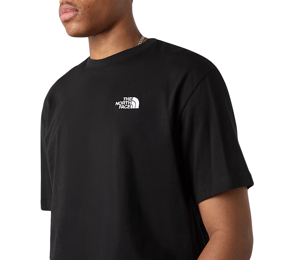 TNF Simple Dome Tee Mens Black White Short Sleeve T-Shirt UK S-XL