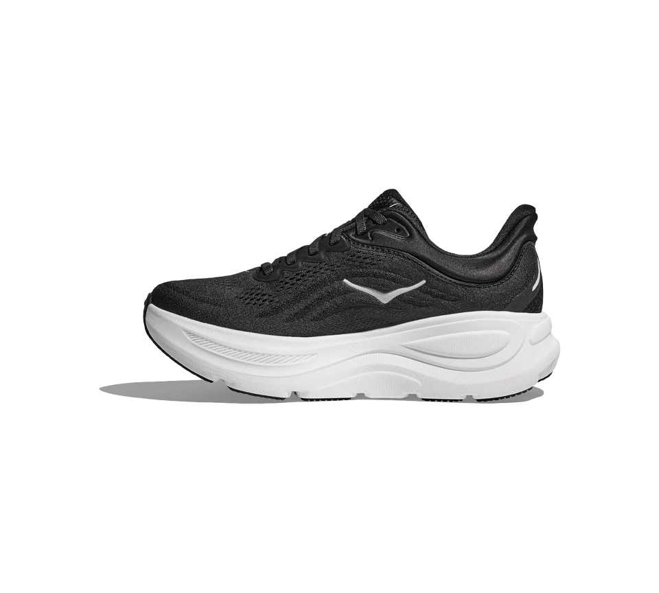 Hoka Bondi 9 Trainers Mens Black/White Cushioned Shoes UK 7-12