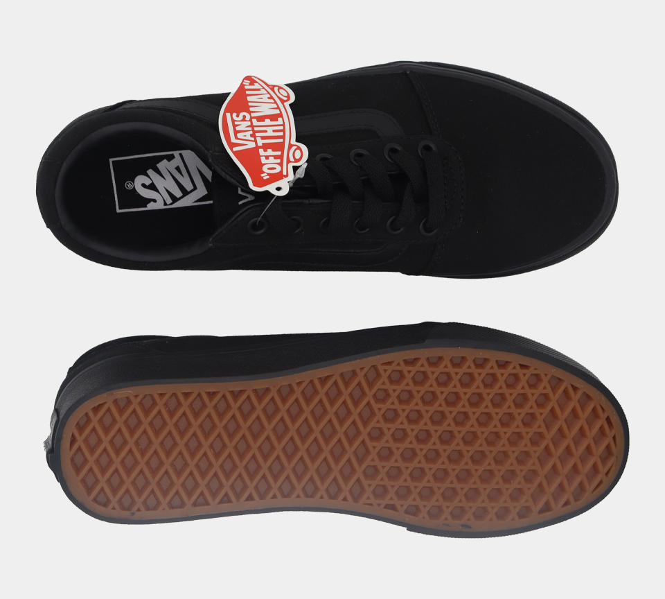 Women's Vans Ward Canvas VN0A3IUN1861 Classic Skate Shoes Black UK 3-8