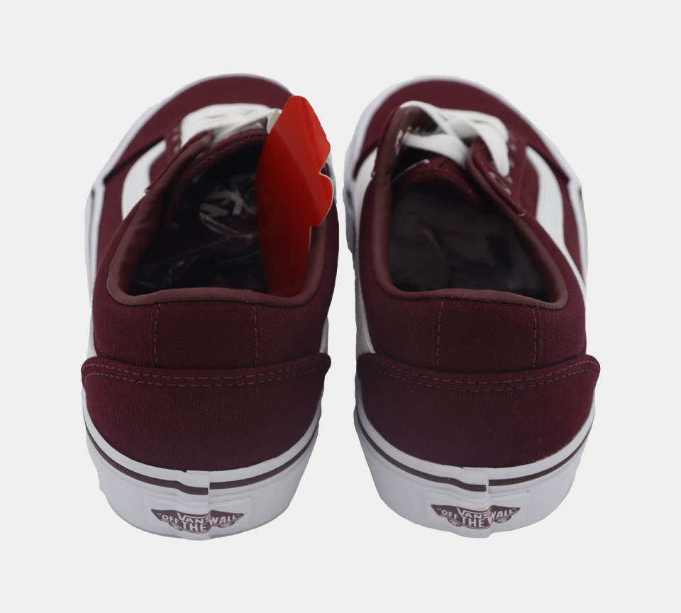 Men's Vans Ward Canvas Classic Skate Shoes Burgundy - UK 6-8