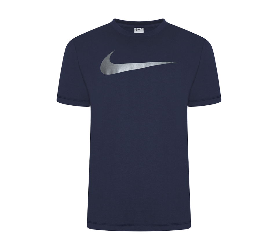 Nike Repeat Tee Mens Blue Reflect Silver Short Sleeve Crew Neck T-Shirt UK S-XL