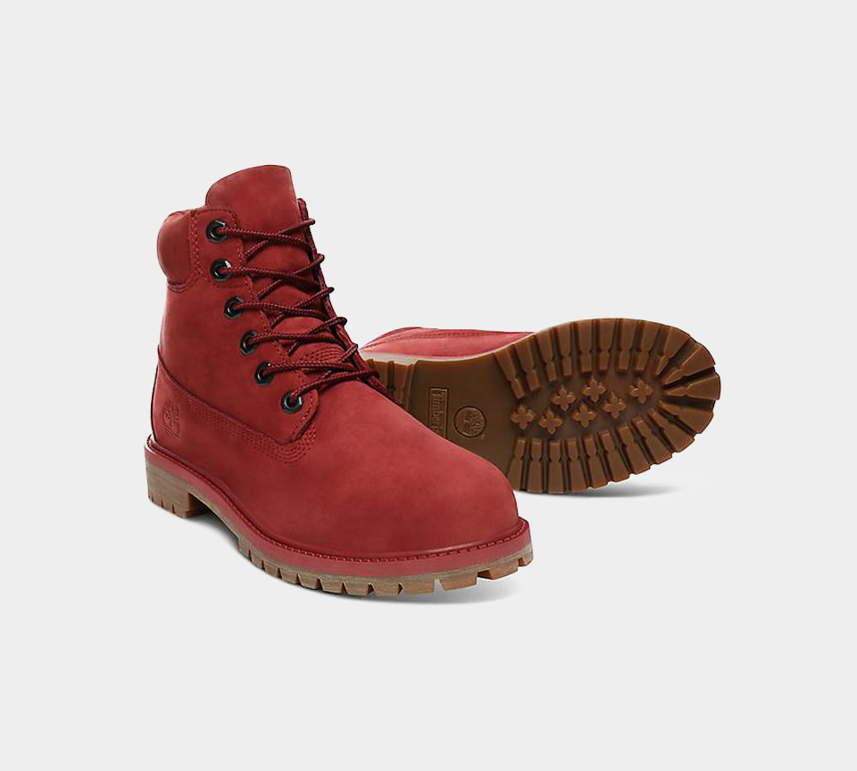 Timblerland 6 In Premium WP Burgandy UK 3-6.5