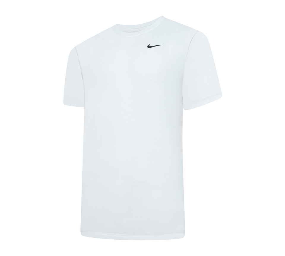 Nike Dri-FIT Tee Mens White Short Sleeve Crew Neck Training T-Shirt UK S-2XL