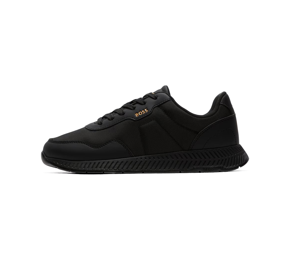 Hugo Boss Titanium Mens Trainers Black Dark Blue Casual Sneakers