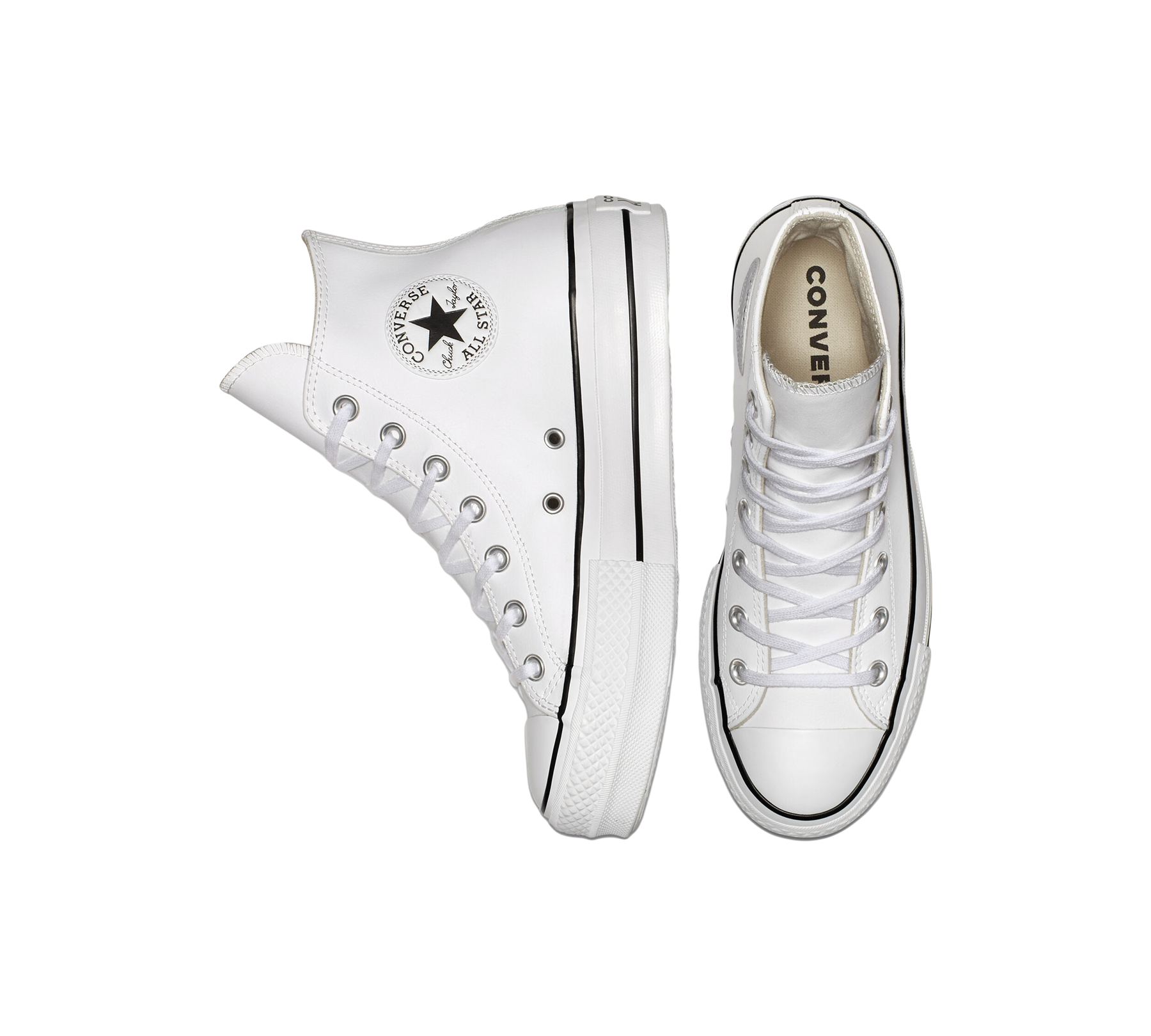 Converse Women's Chuck Taylor All Star Platform Leather 561676C Shoes White UK Size 3-8