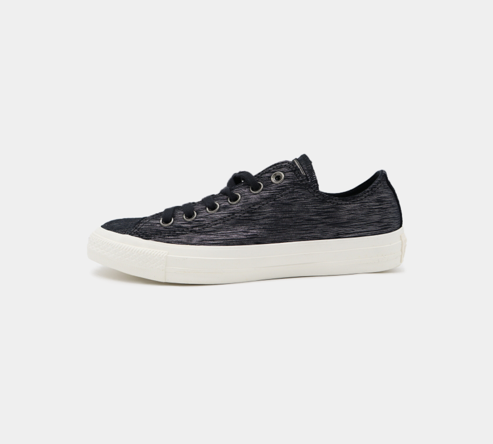 Converse Chuck Taylor All Star Ox Womens Trainers Metallic Black UK 3-8