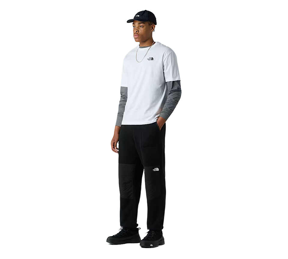 TNF Simple Dome Tee Mens Black White Short Sleeve T-Shirt UK S-XL