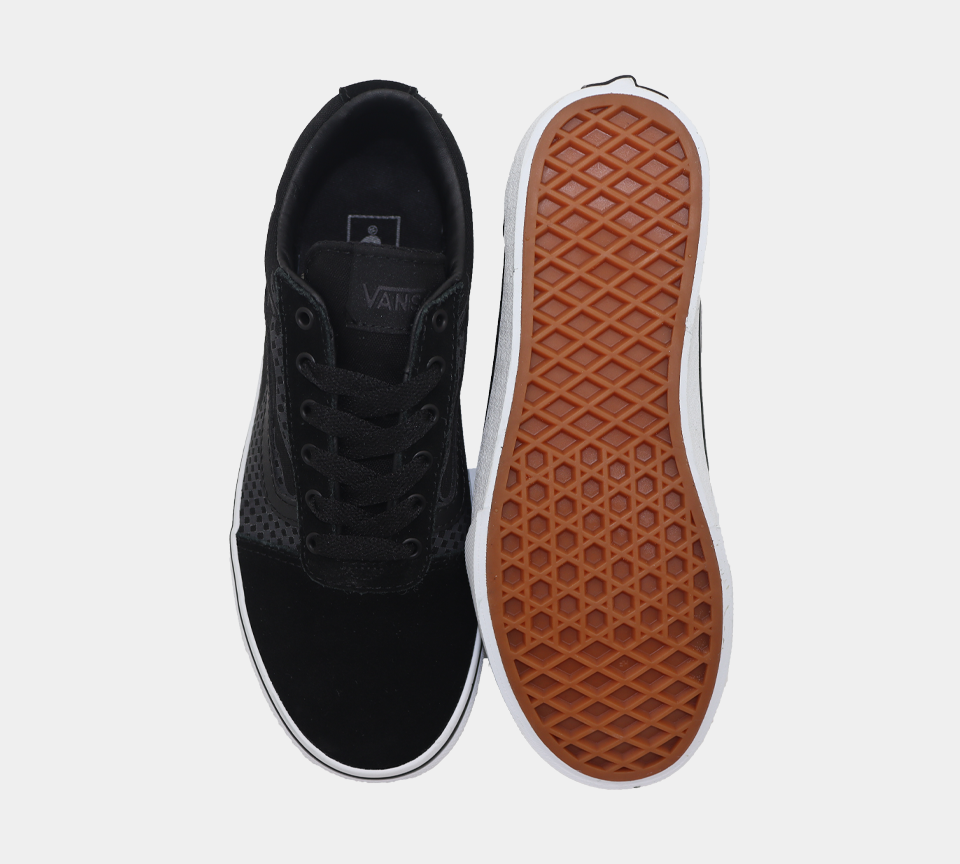 Vans Ward Kids Youth Reflective Shoes Black/White UK 1-13