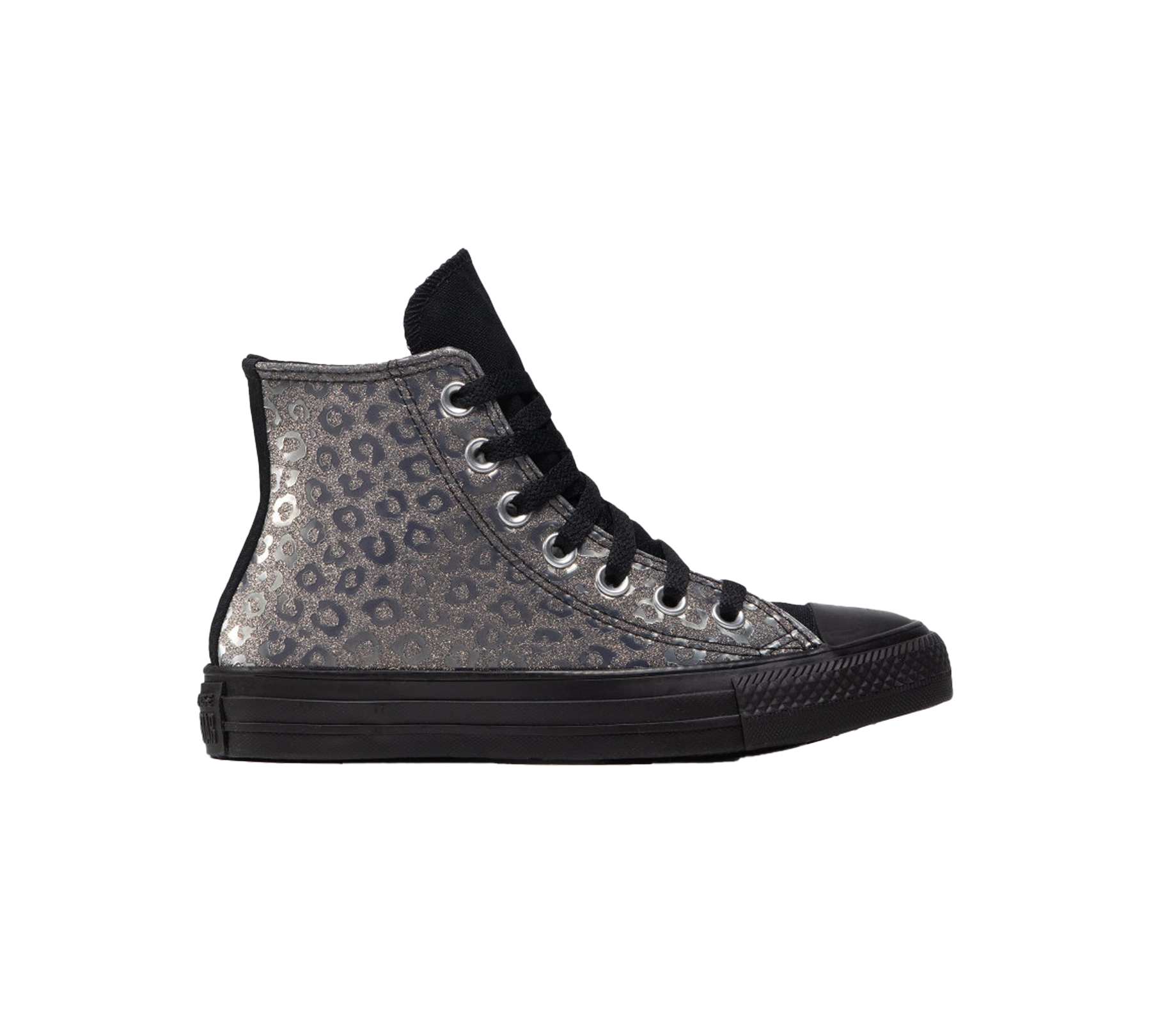 Converse Womens Authentic Glam Chuck Taylor All Star Shoes Black/Silver UK 3-8
