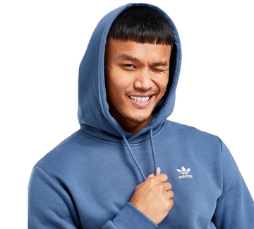 Adidas Originals Trefoil Essential Mens Hoodie Blue - UK XS-L