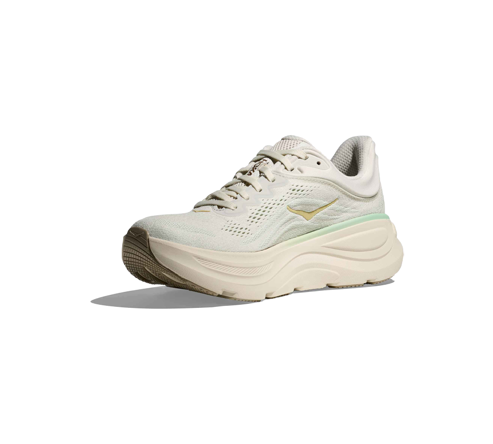Hoka Womens Bondi 9 Skyward Blue/Neon fuchsia & Truffle Salt/Sea Glass Trainers Shoes UK 4-8