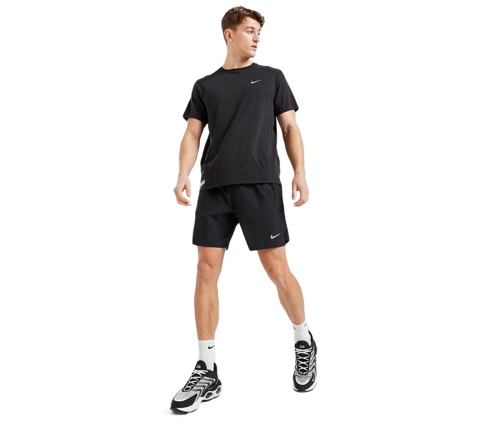 Nike Challenger 7 Inch Mens Shorts Black and Grey UK S-2XL