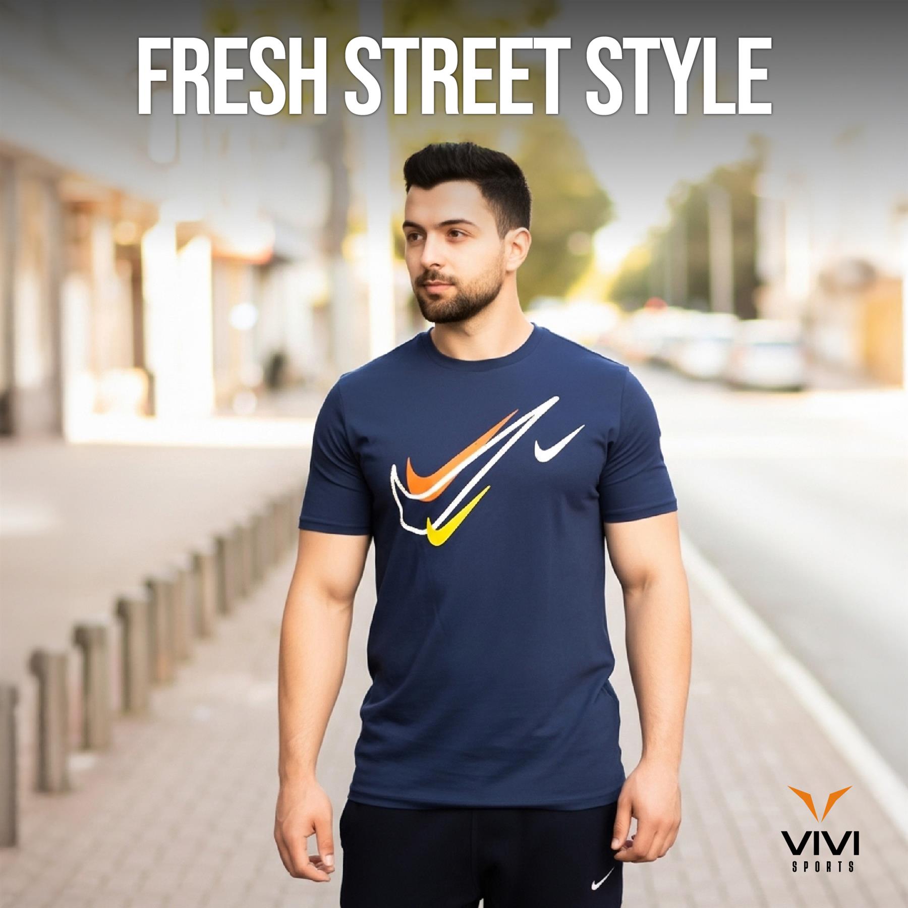 Nike Sportswear Short Sleeve Swoosh Logo T-Shirt Mens White Black Grey Navy Casual UK S-2XL