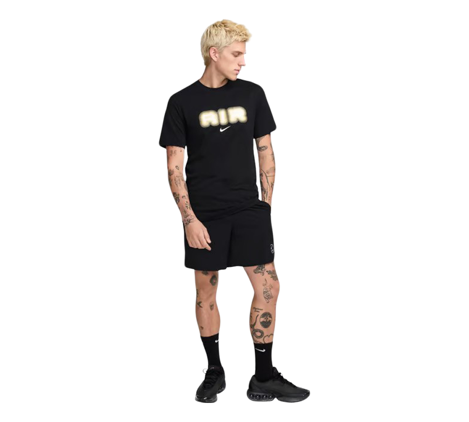 Nike Air Graphic Logo Tee Mens Black and White Short Sleeve Crew Neck T-Shirt UK S-2XL