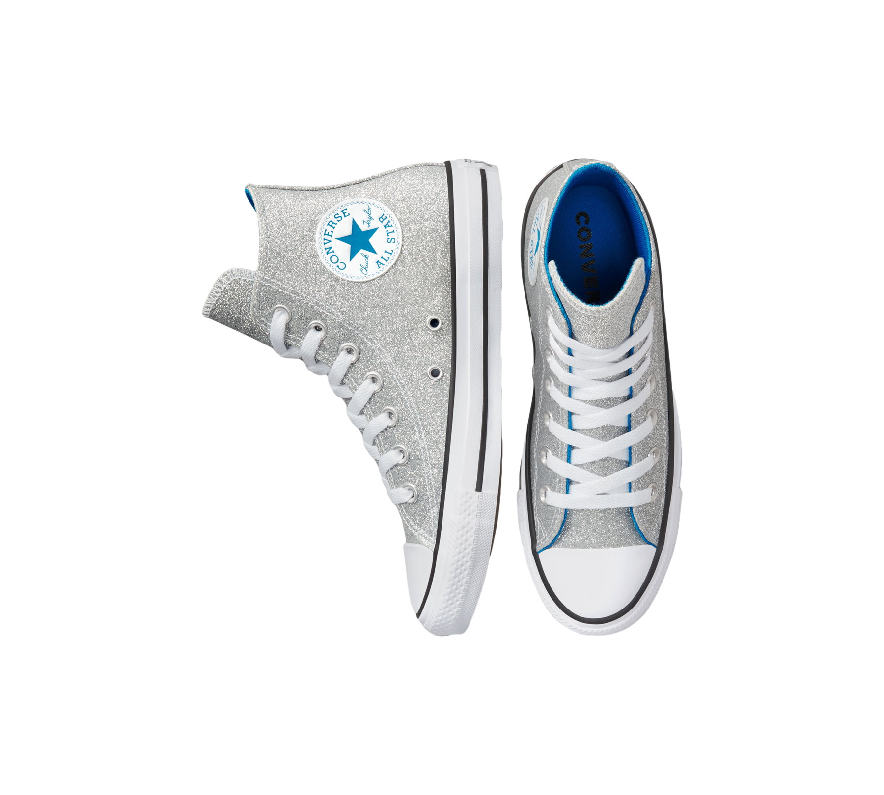 Converse Authentic Glam Chuck Taylor All Star Men Shoes Silver UK 3-8