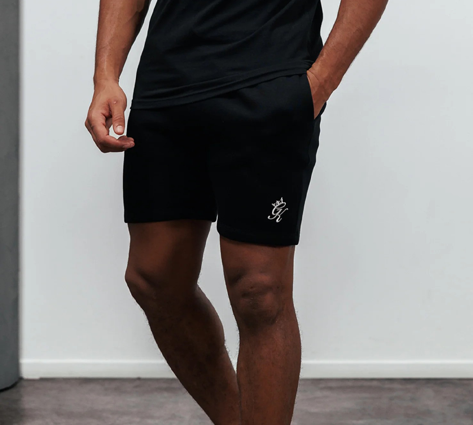 Gym King Fundamental Fleece Shorts Black Mens Slim Fit Casual Shorts S-2XL