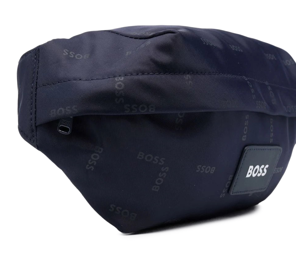 Hugo Boss Logo-Patch Belt Bum Bag Black Navy Blue