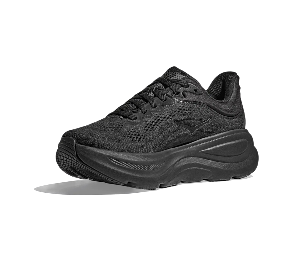Hoka Bondi 9 Trainers Mens Cushioned Running Shoes Black White UK 7-12