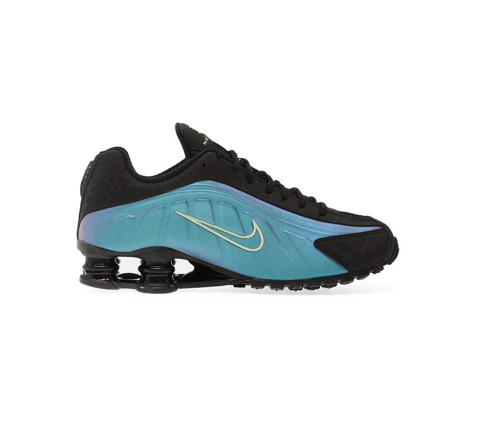 Nike Shox R4 Trainers Sapphire Liquid Lime UK 6-12