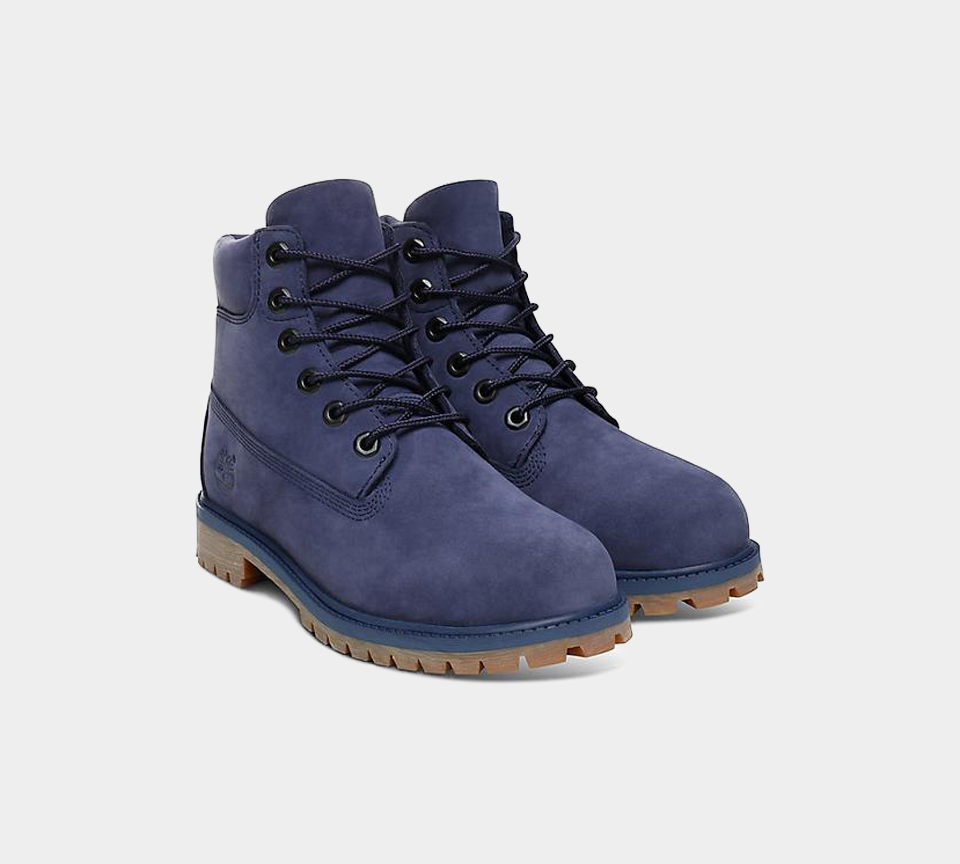 Timberland 6 Inch Premium Womens Patrioit Blue Boots Waterproof Lace Up UK 3-6.5