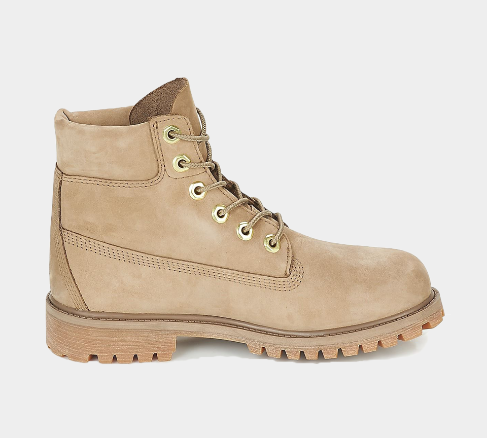 Timberland 6" Premium Juniors Waterproof Boots Dark Beige - UK 3-6