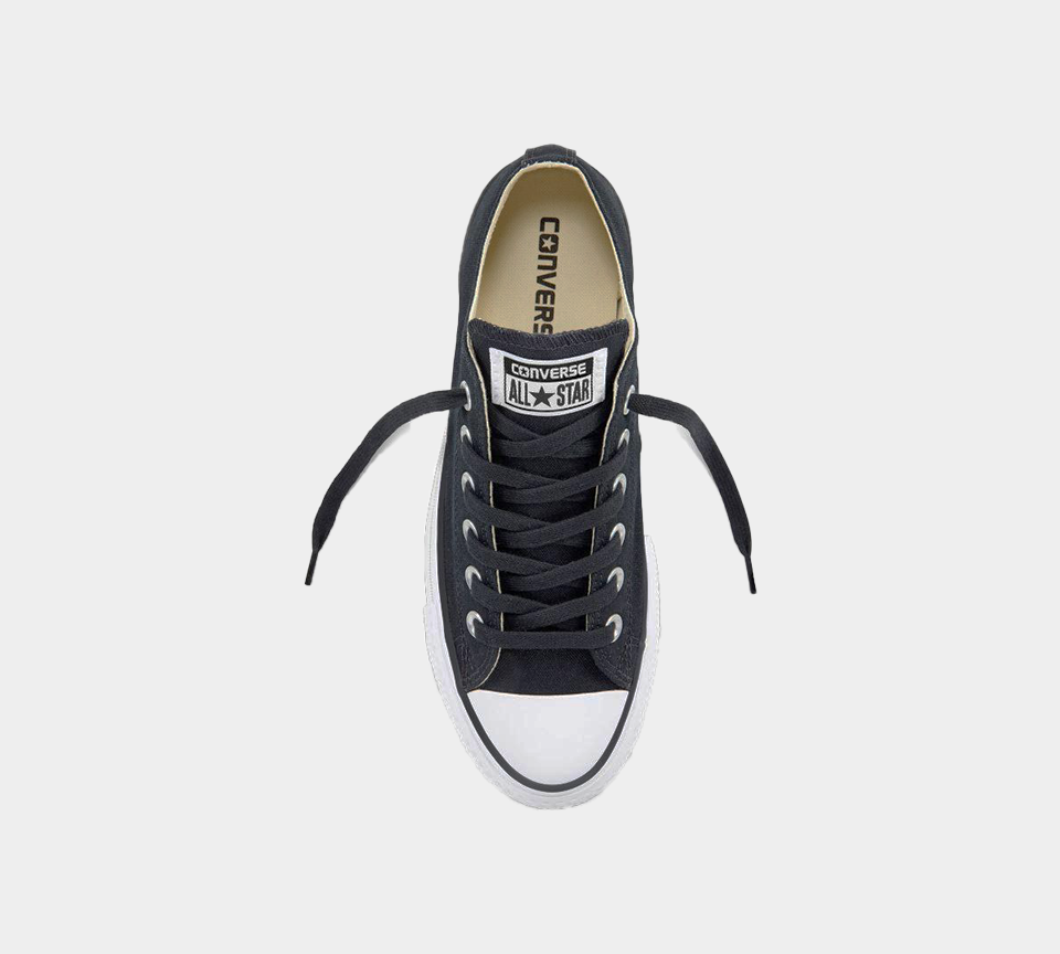 Converse Chuck Taylor All Star Lift Low Canvas Shoes Black UK 3-8