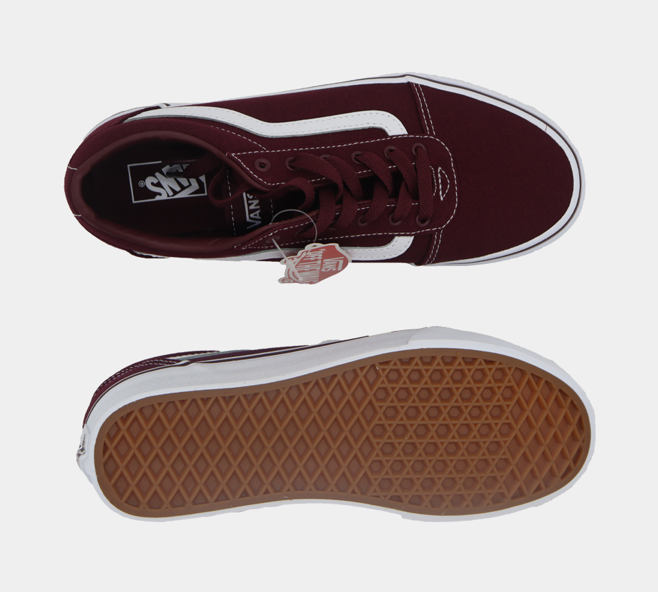 Vans Ward Canvas Classic Skate Shoes Women Port Royale/ White UK 3-8