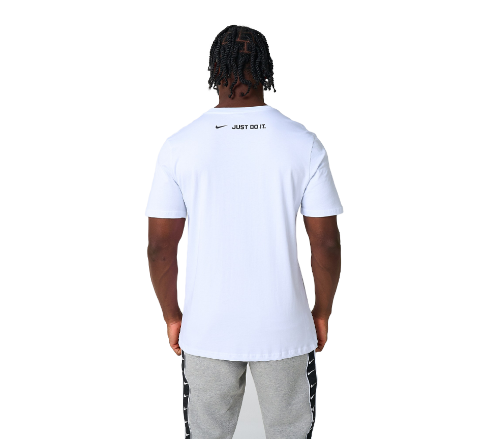 Nike Air Swoosh T Shirt Mens Casual Black and White Crew Neck Short Sleeve Tee UK S-2XL