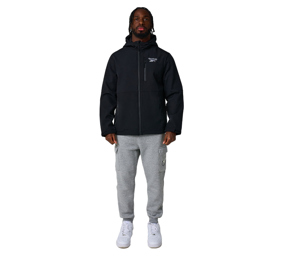 Reebok Soft Woven Shell Jacket Black UK S-2XL