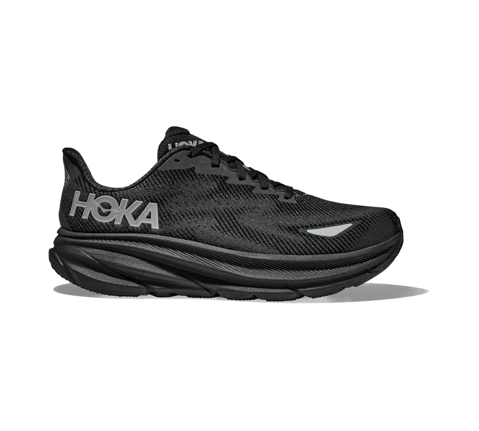 HOKA Clifton 9 GORE-TEX Triple Black Mens Running Shoes Trainers UK 4-8