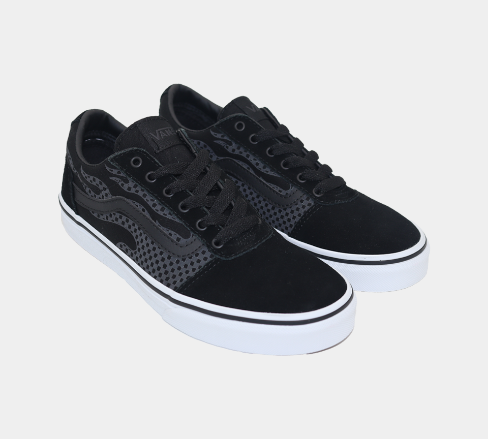 Vans Ward Kids Youth Reflective Shoes Black/White UK 1-13