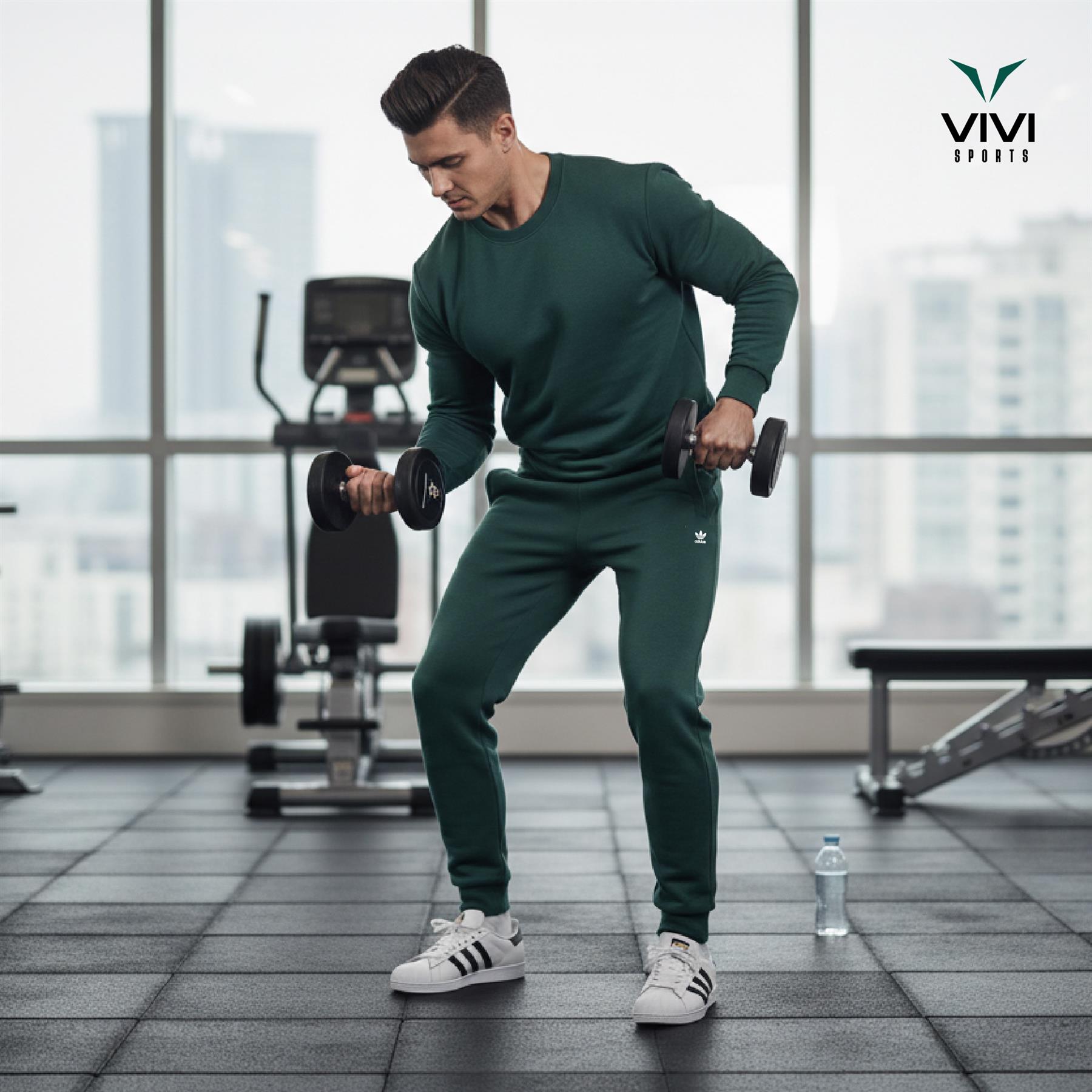 Adidas Men ADICOLOR ESSENTIALS TREFOIL Jogger Mineral Green UK S-L