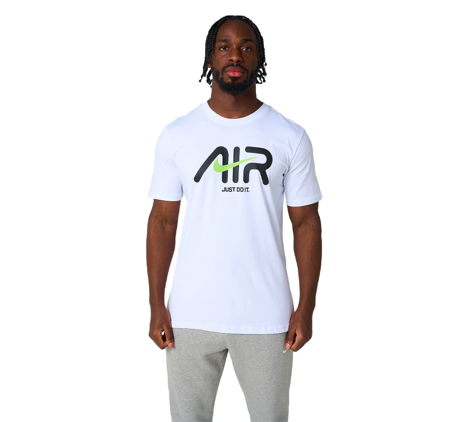 Nike Air Swoosh T Shirt Mens Casual Black and White Crew Neck Short Sleeve Tee UK S-2XL