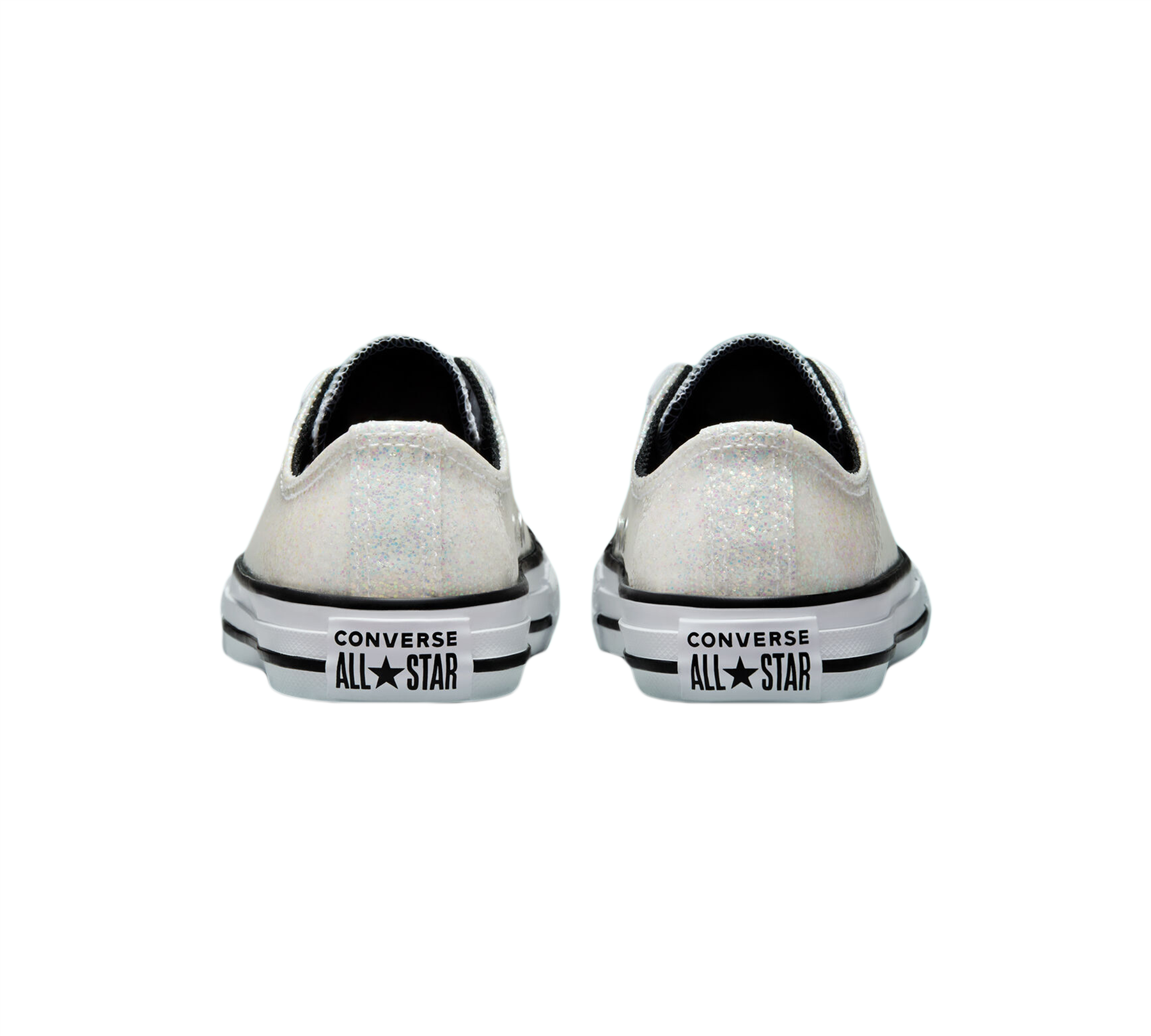 Converse Winter Glitter Chuck Taylor Junior All Star Shoes Silver/White UK 10-5.5
