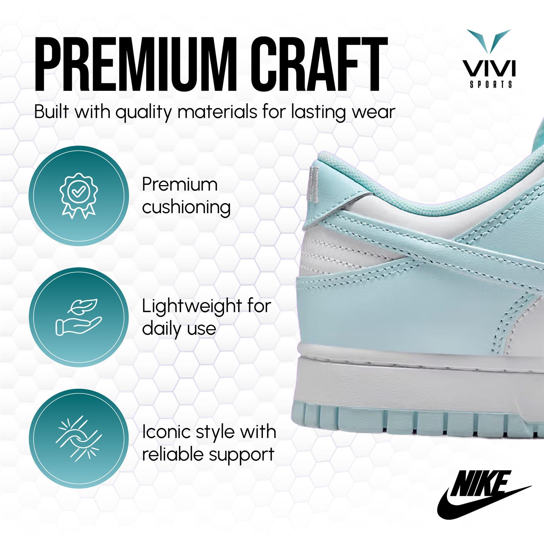 Nike Dunk Low (GS) White Blue UK 3-6