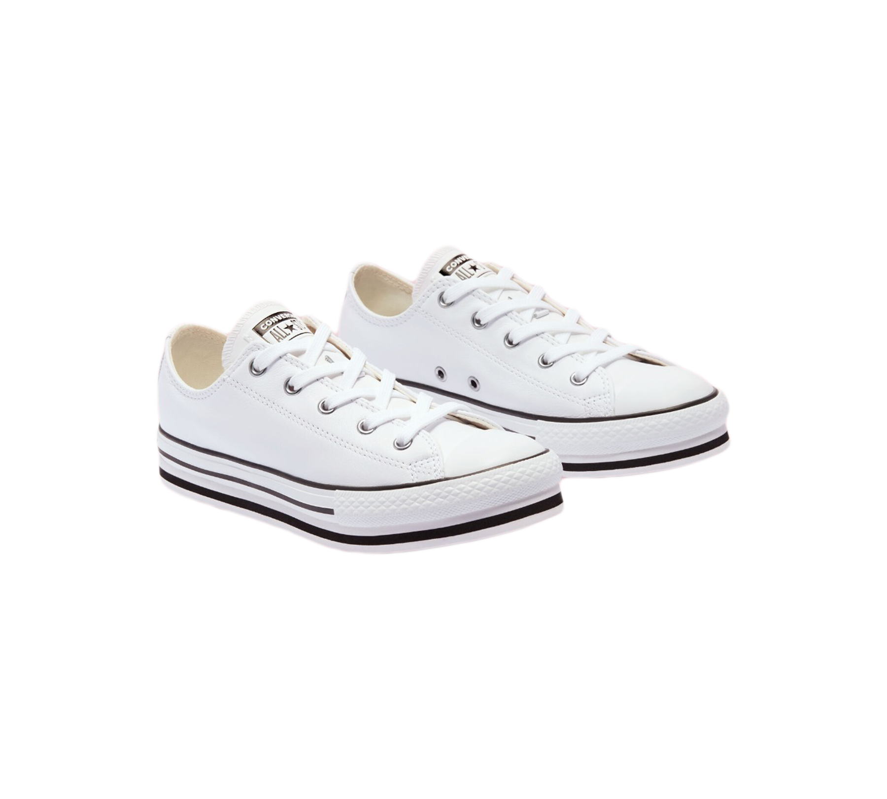 Converse Leather EVA Platform Chuck Taylor Junior All Star Shoes White UK 10-13/1-5.5