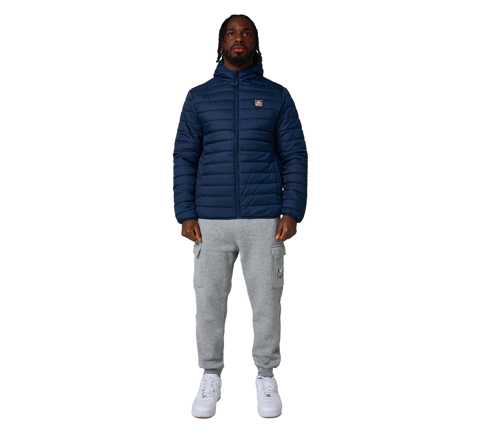 Ellesse Revuelto Padded Jacket with Hood Navy Blue UK S-2XL