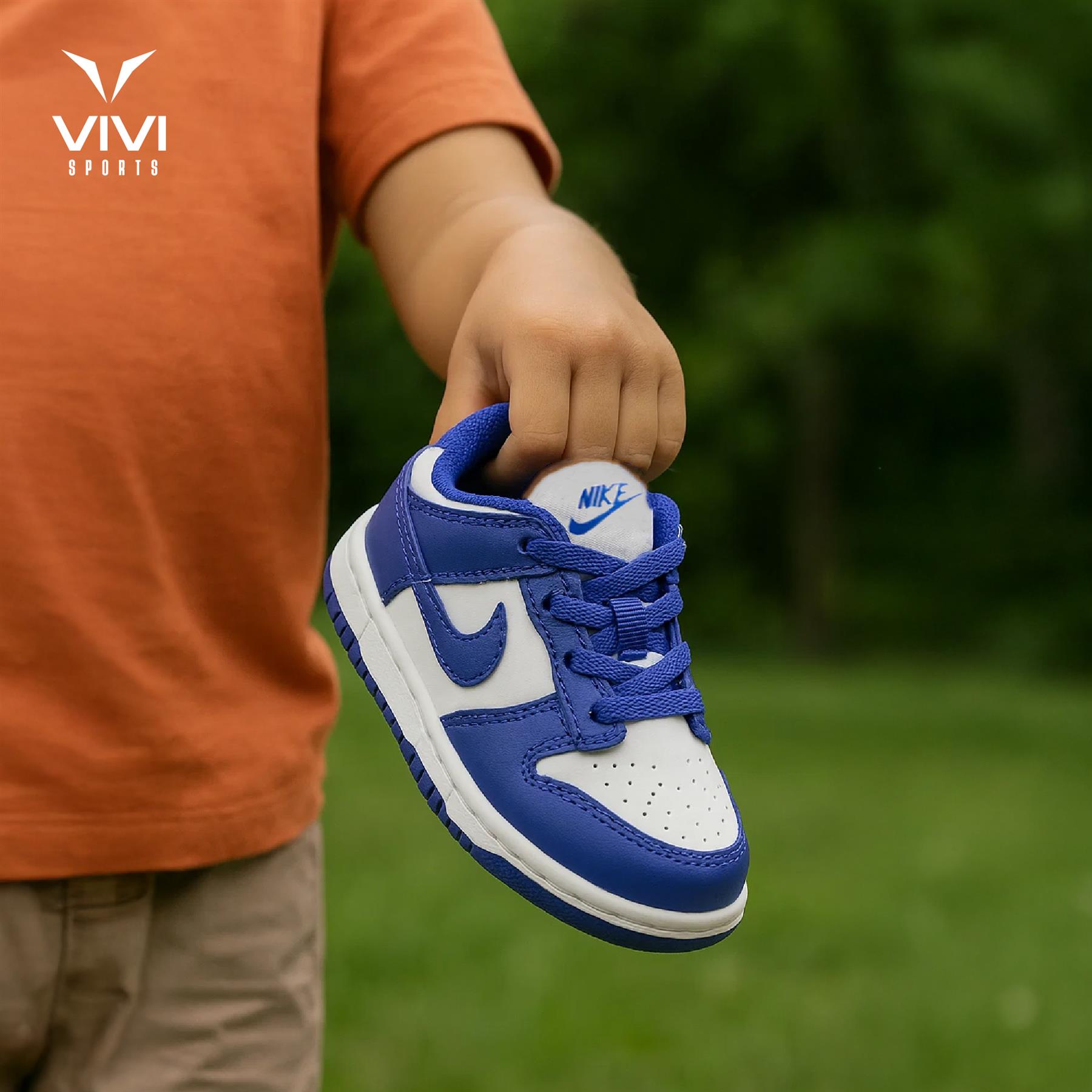 Nike Dunk Low Trainers White/Hyper Royal UK 3.5C-UK 9.5C