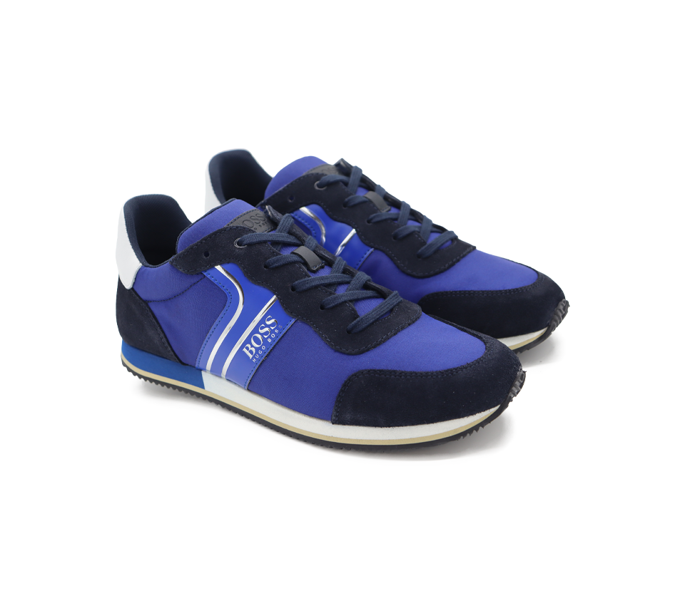 Hugo Boss Kids Wear Boys Trainers Shoes Blue UK 10-7.5