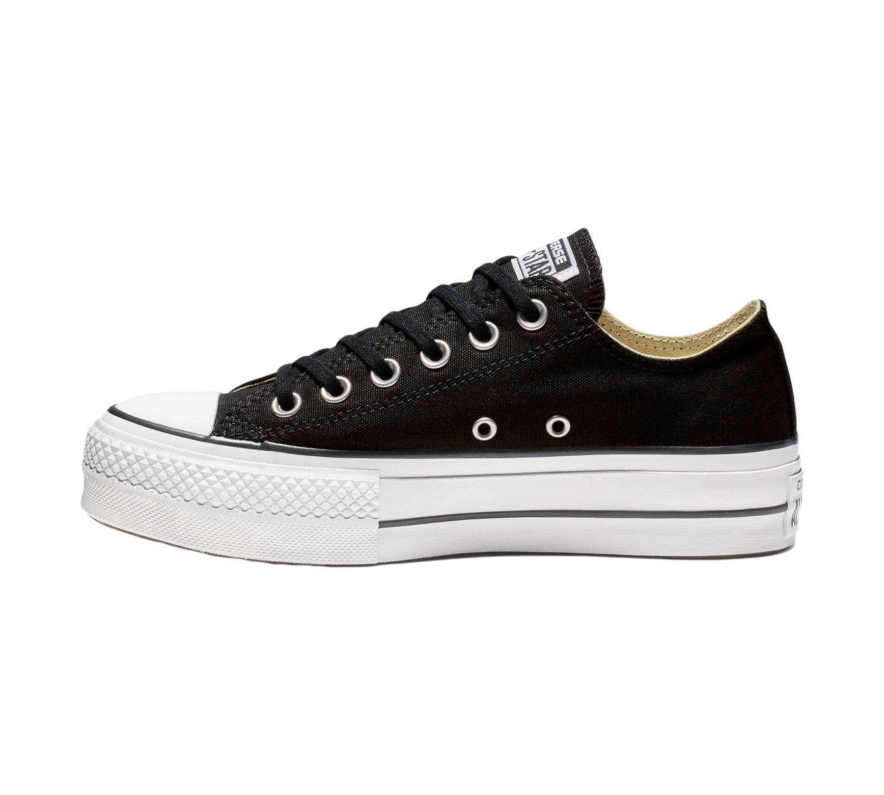 Converse Chuck Taylor All Star Lift Low Canvas Shoes Black UK 3-8