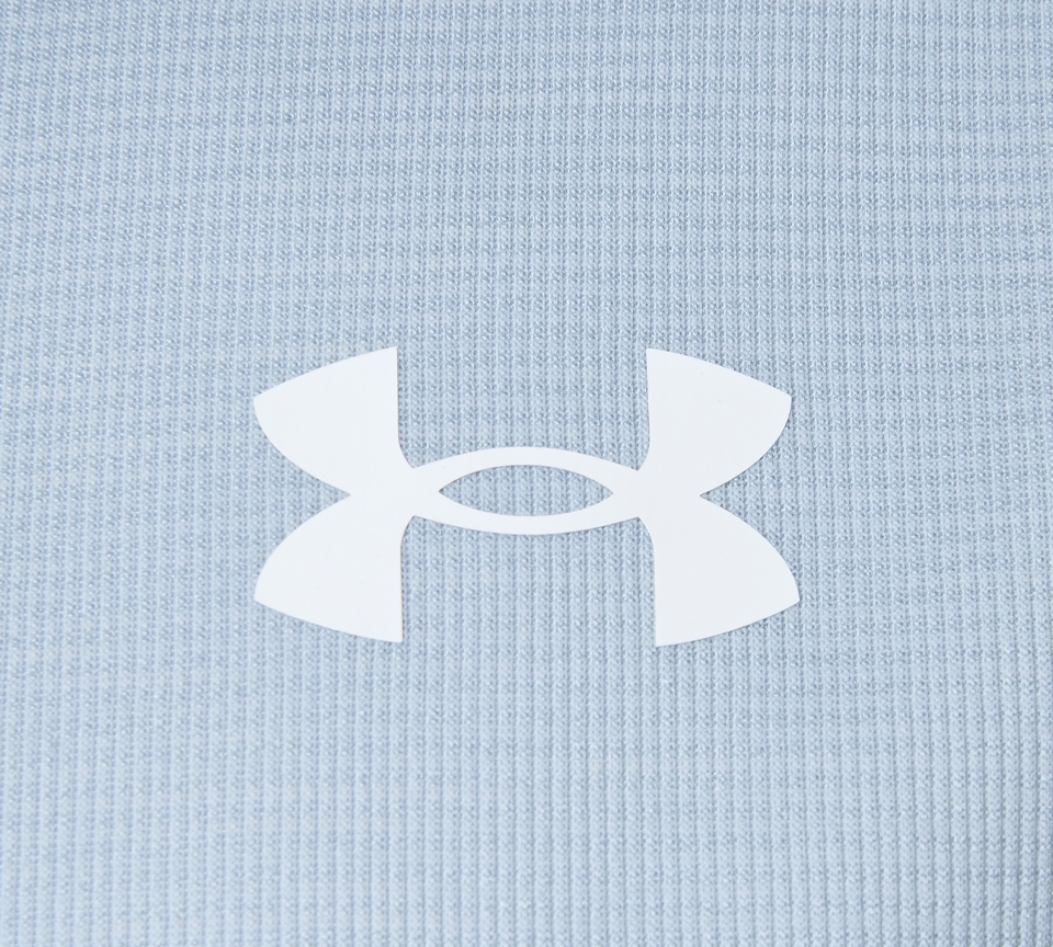 Under Armour Tech Textured Tee Mens Orange Base White Light Blue Blue White Short Sleeve T-Shirt UK S-2XL