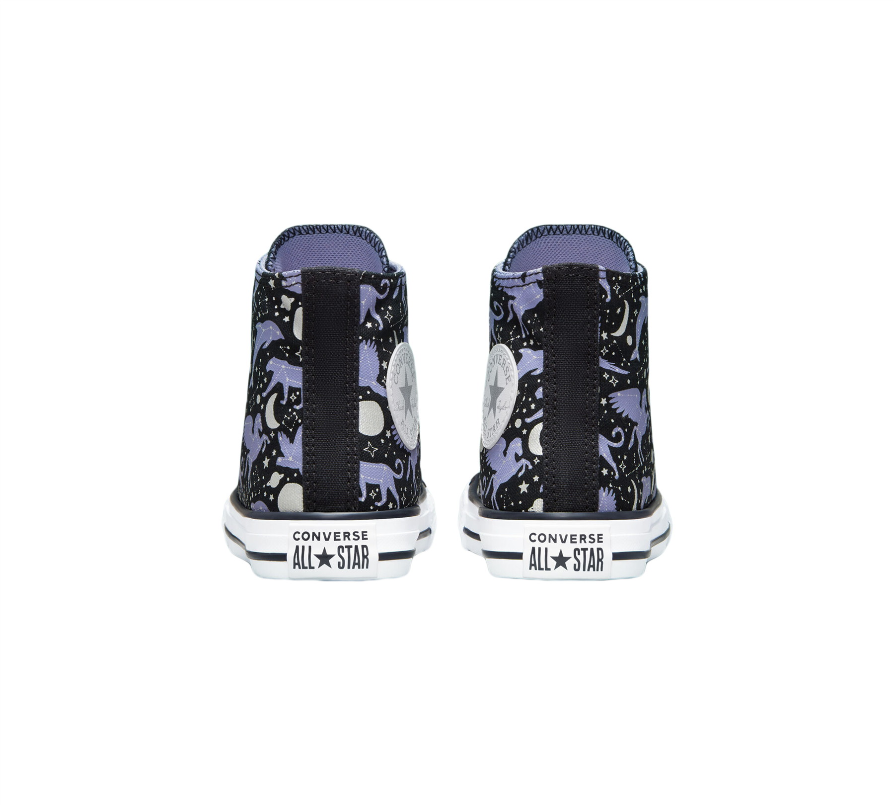 Converse Constellations Chuck Taylor Junior All Star Shoes Black/Slate/Lilac UK 10-13/1-5.5