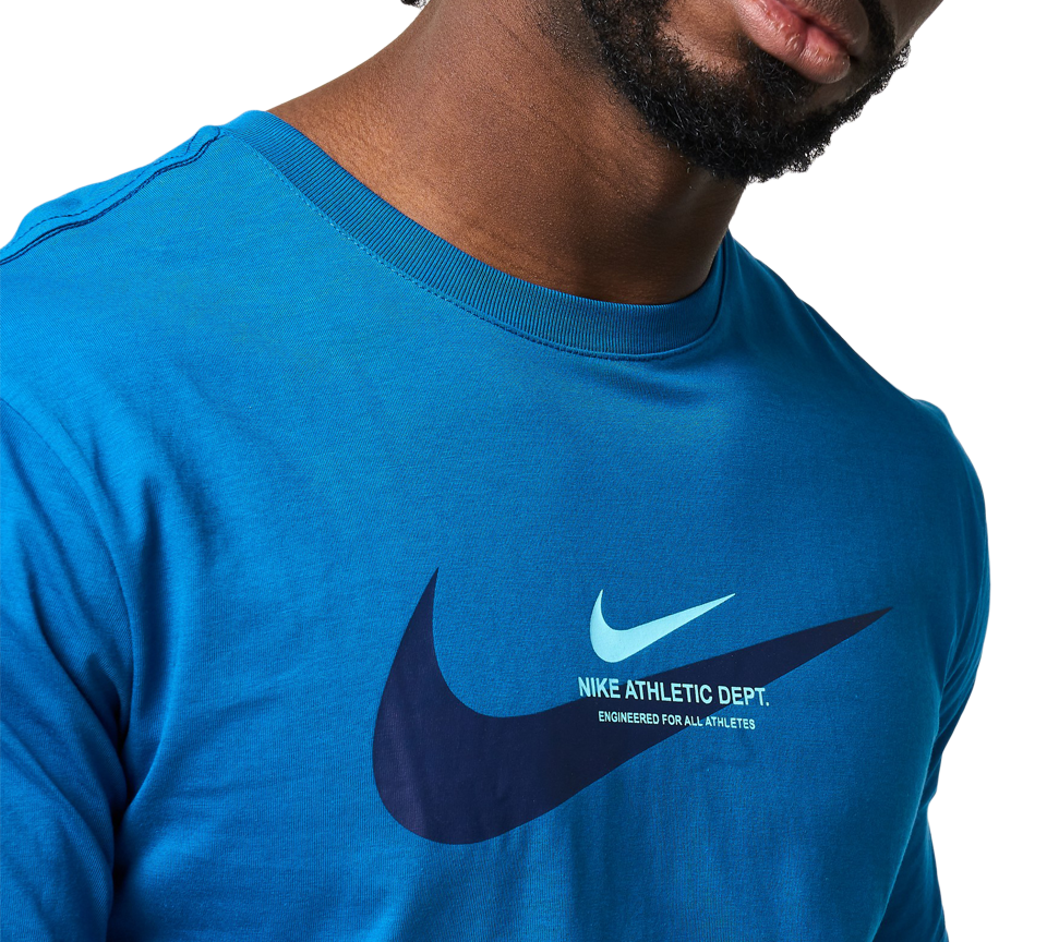 Nike Athletic Dept Tee Mens Black and Blue Short Sleeve Crew Neck T-Shirt UK S-XL