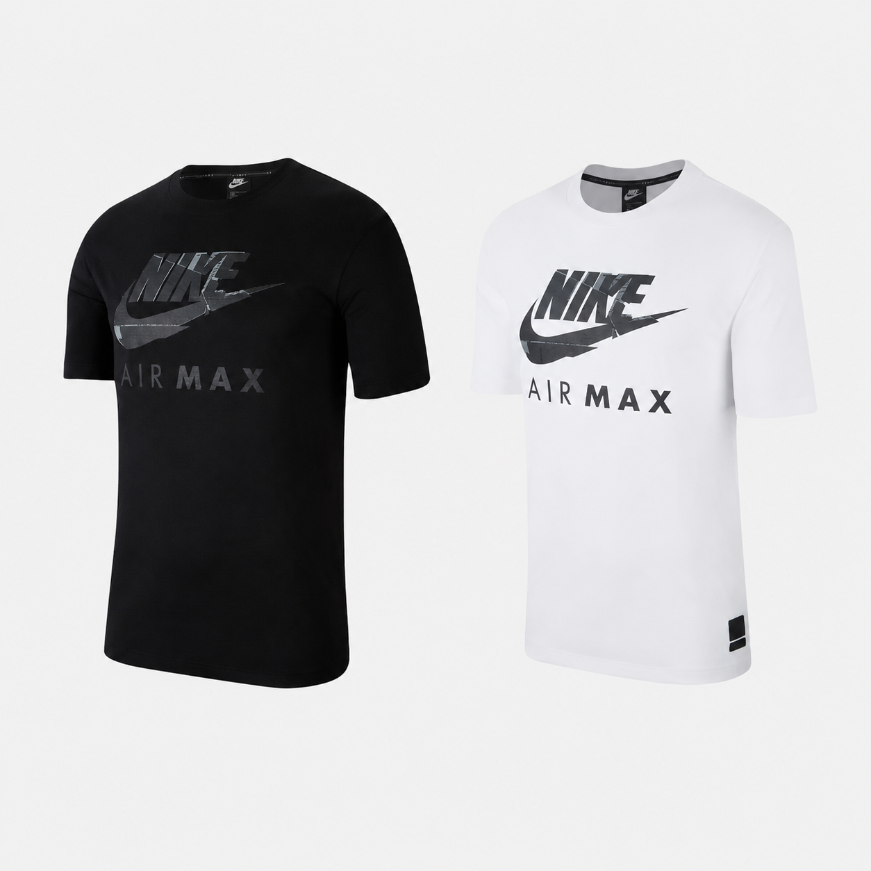 Nike Air Max Graphic Casual T-Shirts Black & White Mens UK S-XL