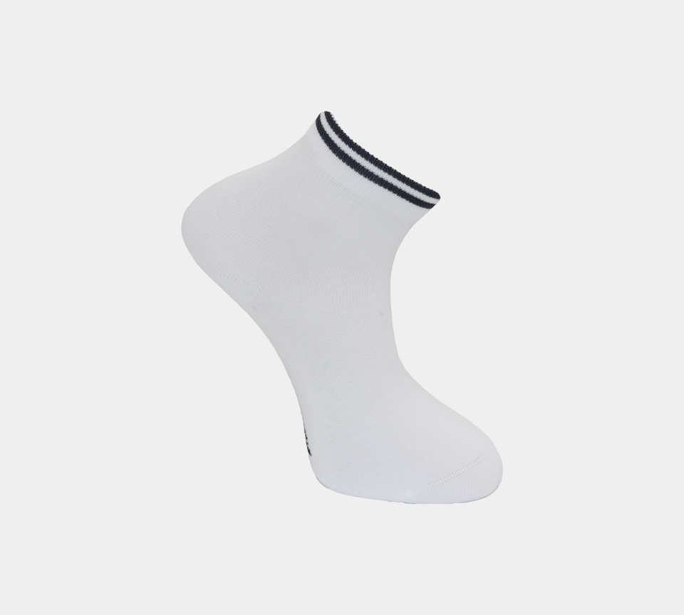 Lacoste 2-Pairs Men's Cotton Jersey Low-Cut Socks Grey/White UK 3.5-11