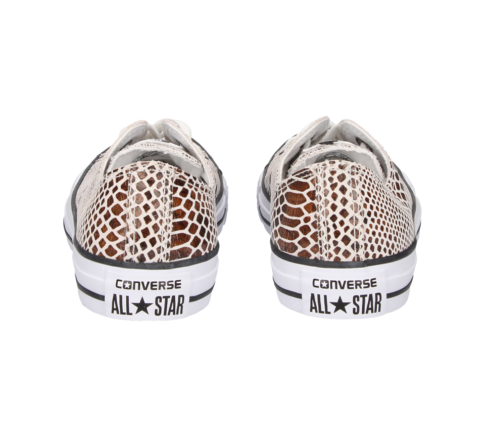 Converse Womens Chuck Taylor Leather Shoes Brown/Black/White UK 3-8