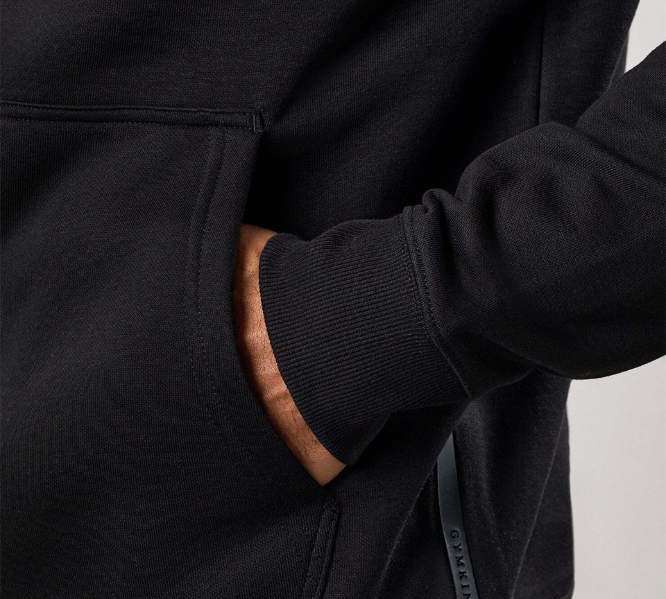 Gym King Pro Hoodie Black Gold UK S-M
