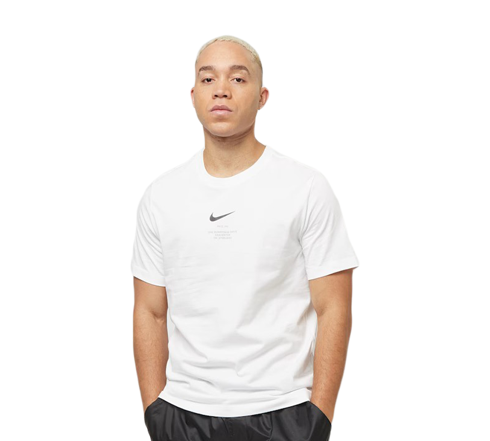 Nike Corporate Address Tee Mens White and Black Short Sleeve Crew Neck T-Shirt UK S-XL