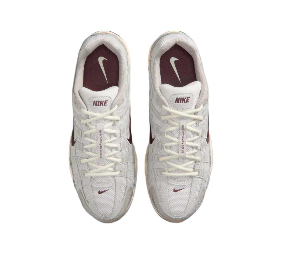 Nike P-600 Trainers Grey Burgundy Lace Up Sneakers UK 6-12